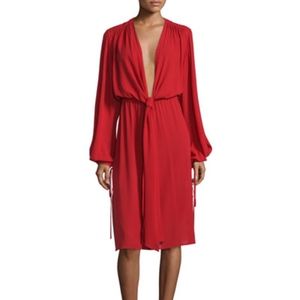 Michael Kors Plunging V Neck Dress
